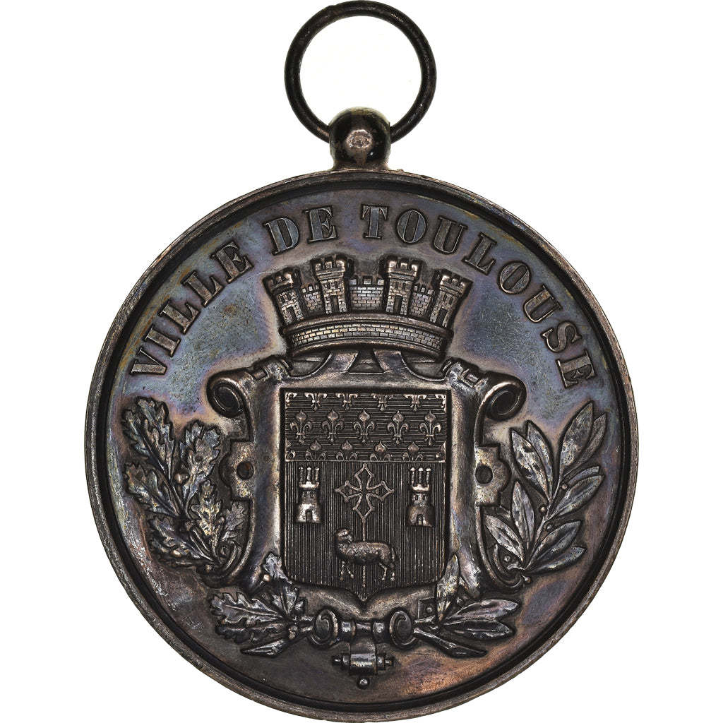 France, Medal, Exposition Internationale, Toulouse, Musique, 1887, AU(50-53)