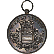 France, Medal, Concours Musical, Ville de Béziers, Musique, 1886, AU(55-58)