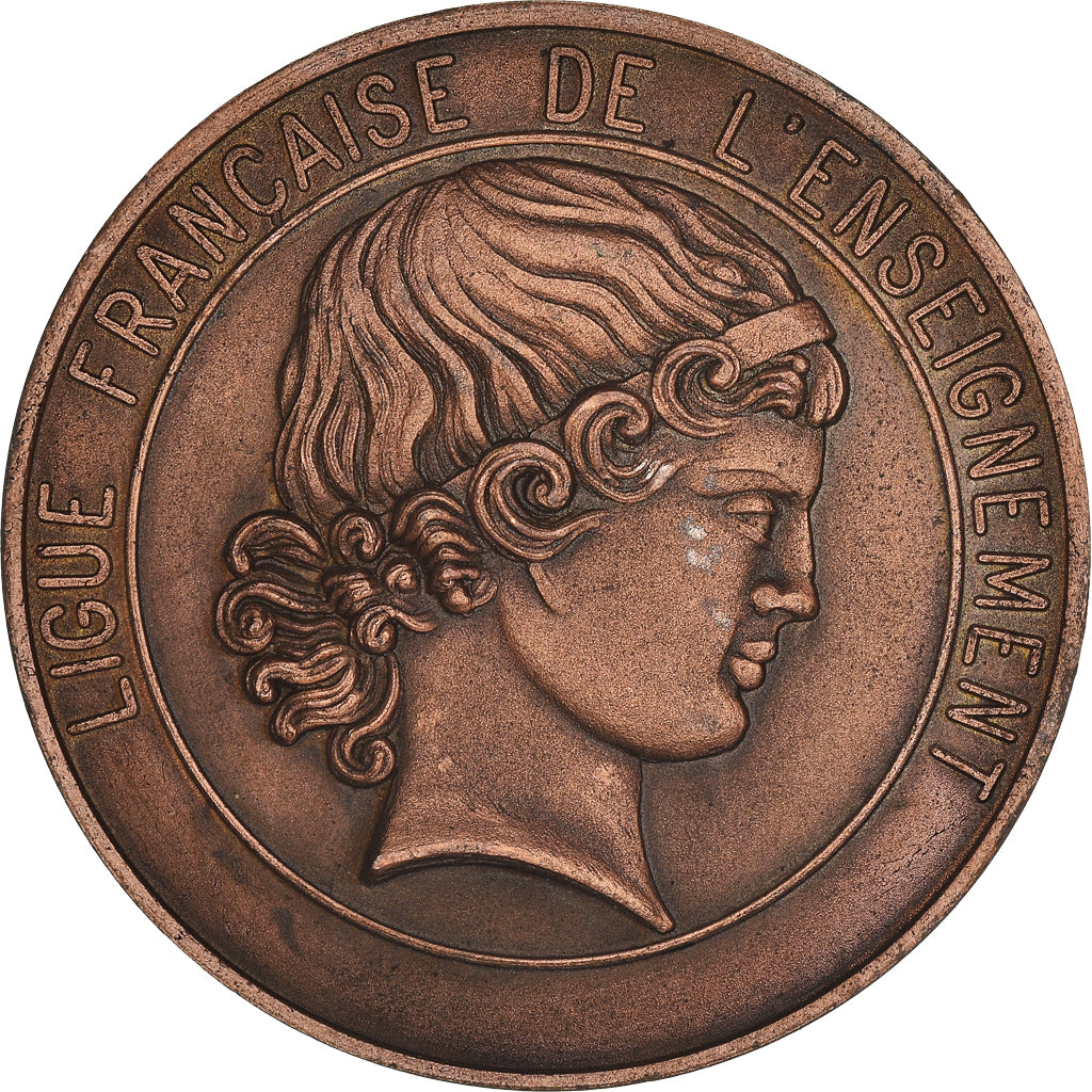 Frankreich, Medaille, Ligue Française de L'Enseignement, Instruction, SS+