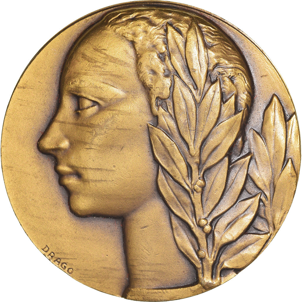 Frankreich, Medaille, Prix de Sport, Aquitaine, 1977, Drago, SS+, Bronze