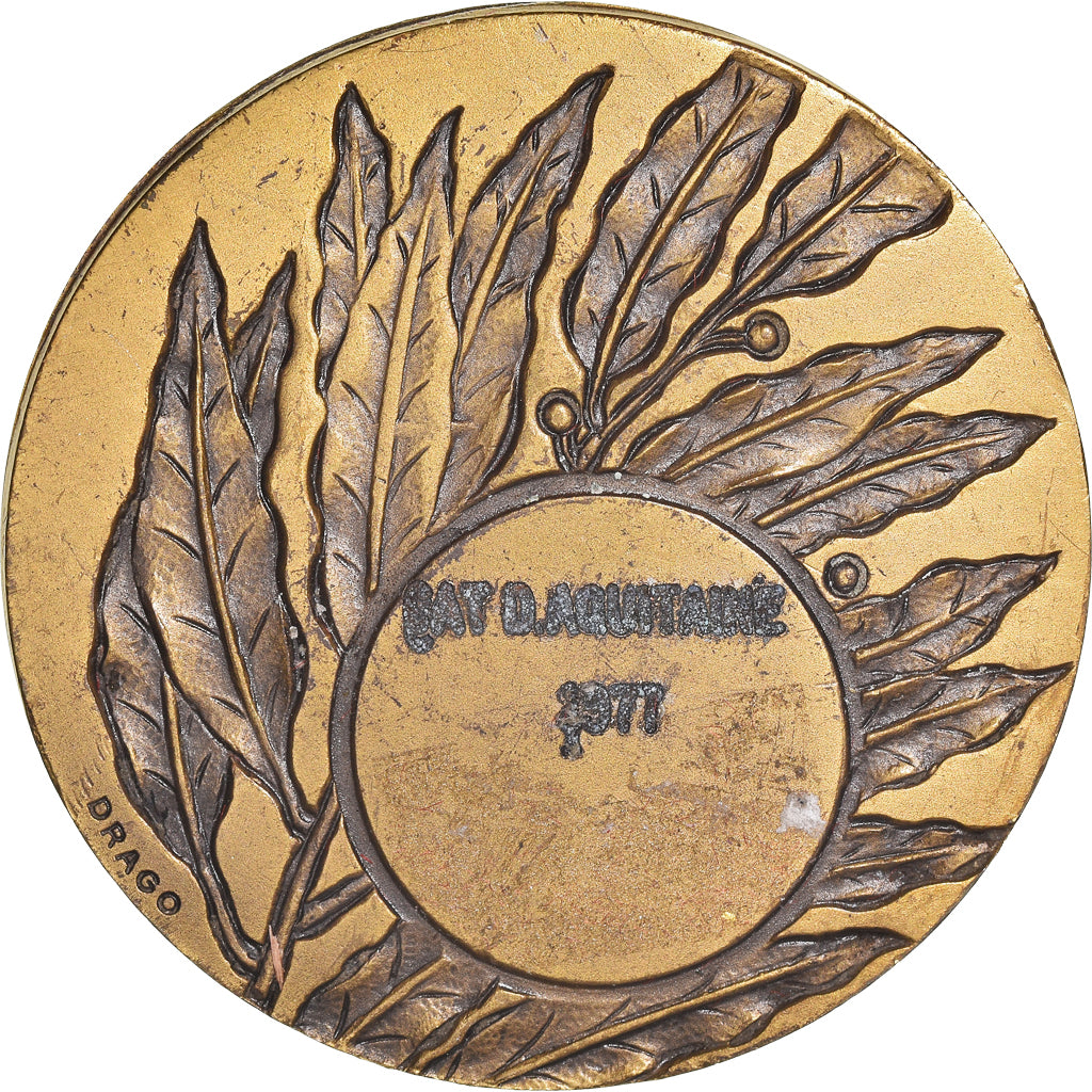 Frankreich, Medaille, Prix de Sport, Aquitaine, 1977, Drago, SS+, Bronze