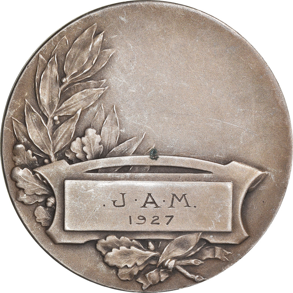 France, Medal, Marianne Casquée, France, 1927, Fraisse, AU(50-53), Silvered