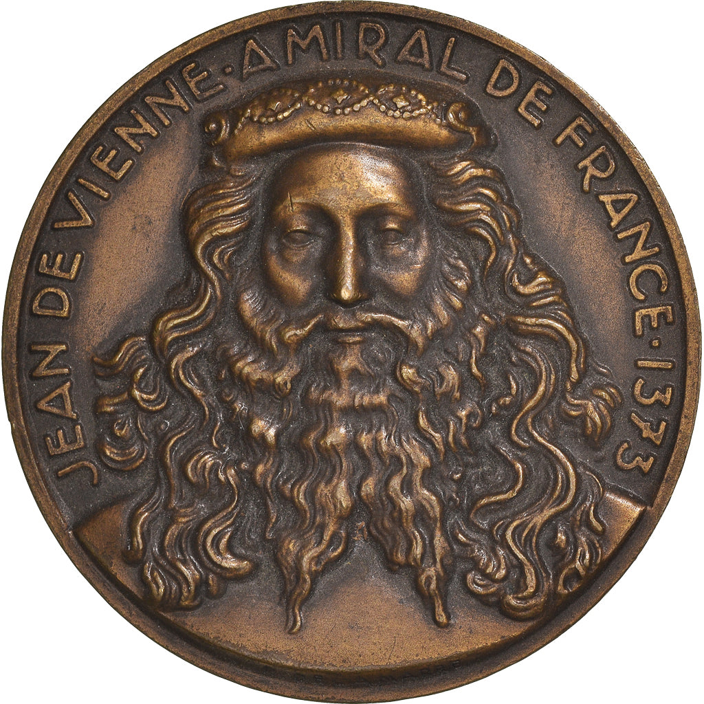 França, Medal, Croiseur Jean de Vienne, Navegação, 1936, Delamarre