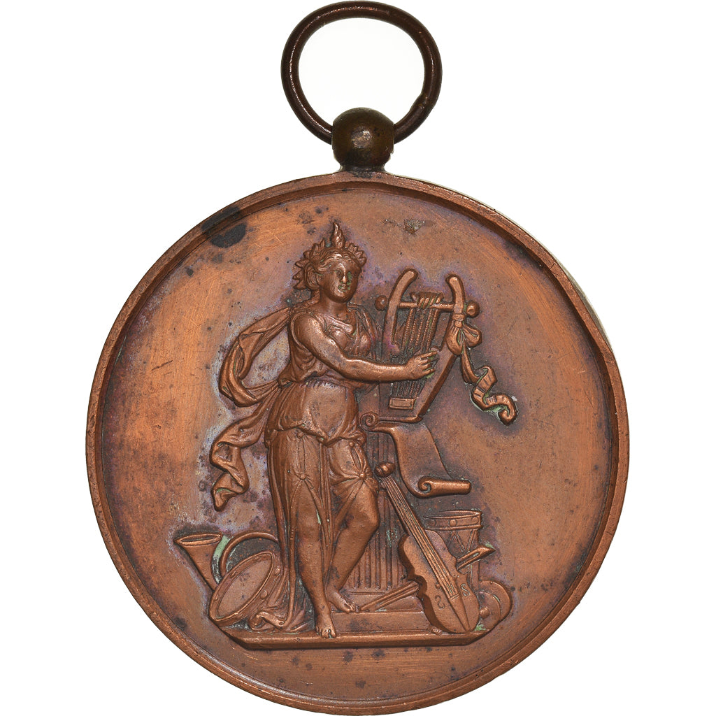 France, Medal, Art Nouveau, la Musique, Arts & Culture, Relief, EF(40-45)