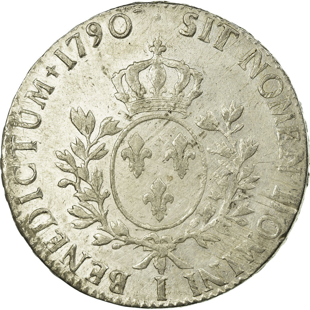 France, Louis XVI, Ecu aux branches d'olivier, 1790, Limoges, Silver, AU(50-53)
