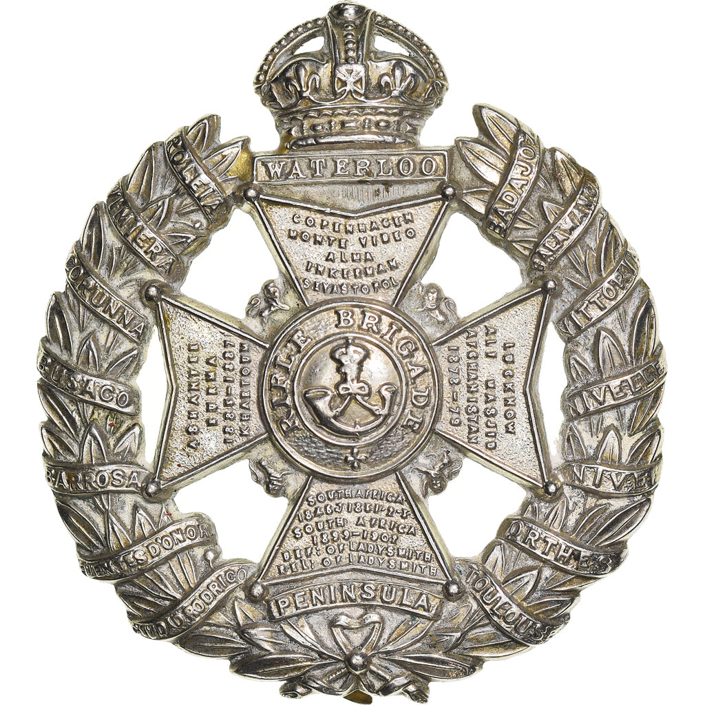Regno Unito, Cap Badge, Rifle Brigade, WAR, WW2, SPL-, Métal