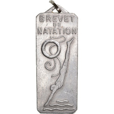 France, Médaille, Brevet de Natation, Sport, TTB, Aluminium