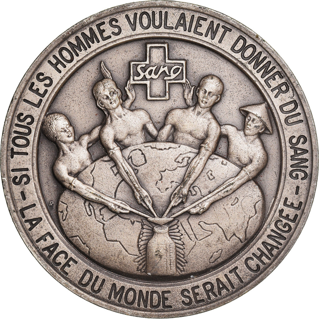 France, Medal, XVème Congrès National des Donneurs de Sang, Le Touquet, 1966