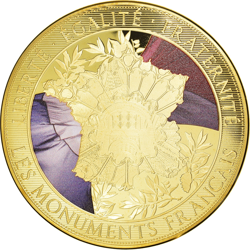 France, Médaille, Les Monuments Français, La Tour Eiffel, 2017, FDC, Copper