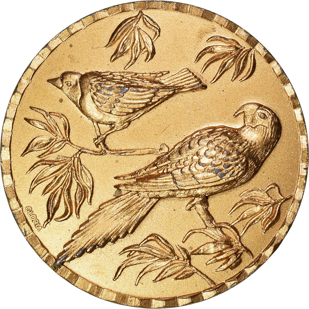 Frankreich, Medaille, Oiseaux, Animalière, Gloria, SS, Bronze