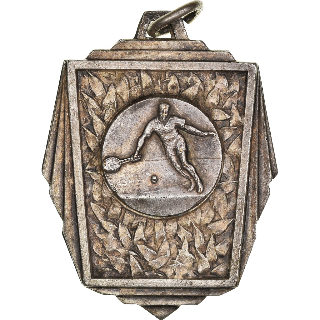 France, Medal, Sport, Tennis, AU(55-58), Silvered bronze