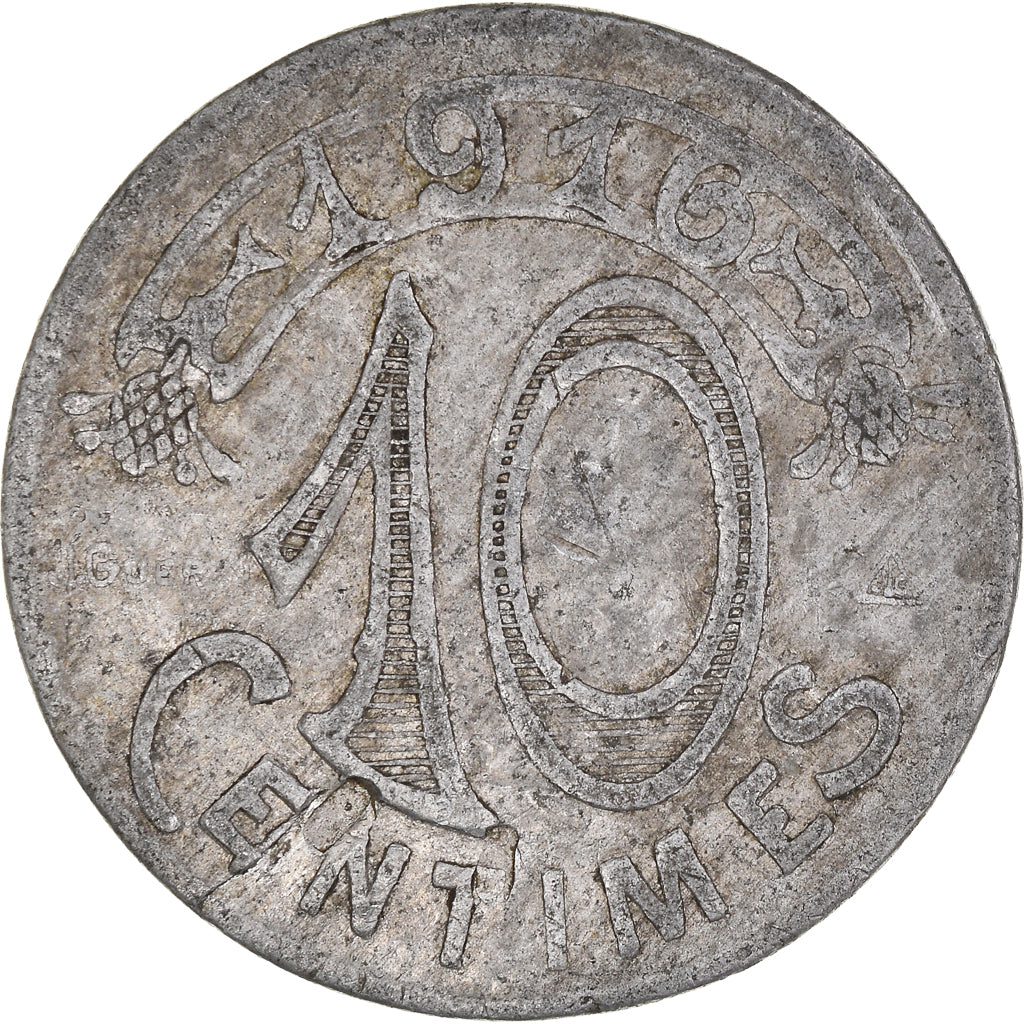 Coin, France, Chambre de Commerce, ., Marseille, 10 Centimes, 1916, EF(40-45)