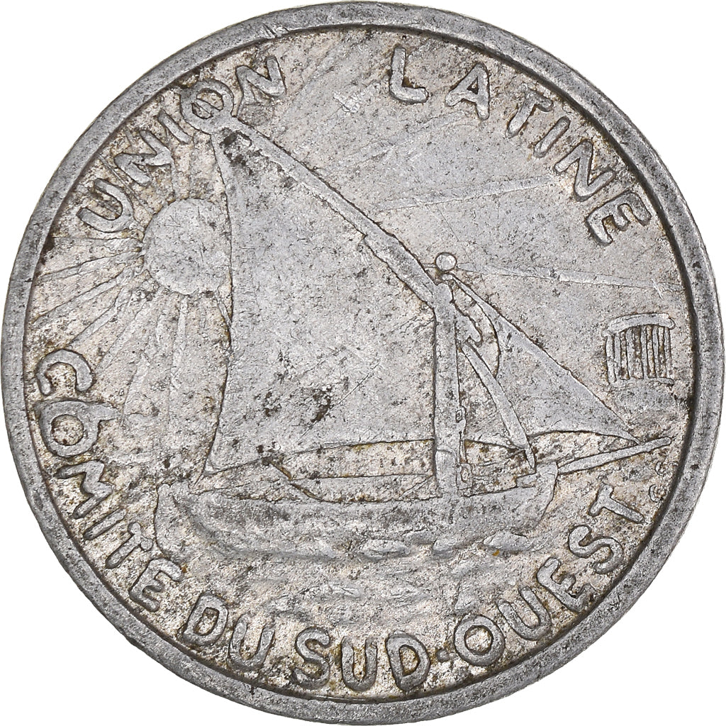 Monnaie, France, Union Latine, Comité du Sud-Ouest, 10 Centimes, Toulouse,