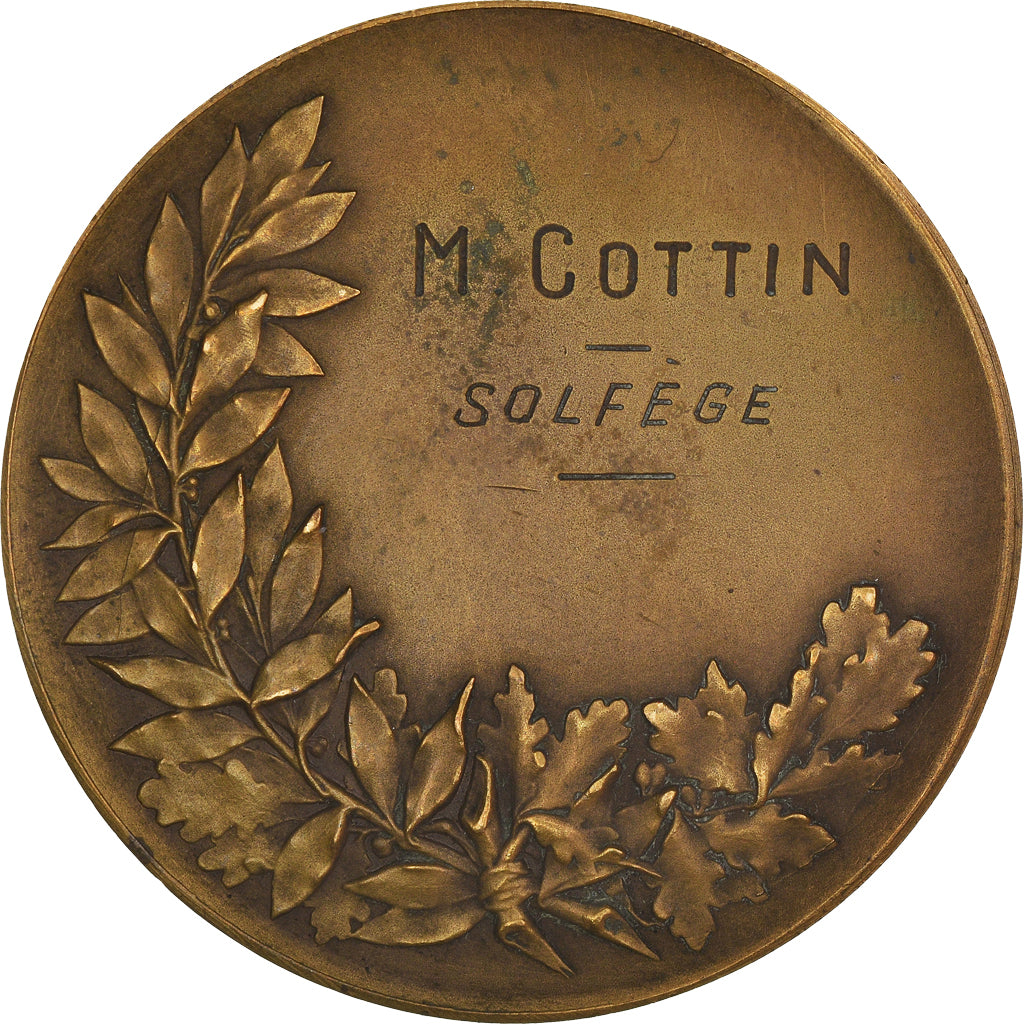 Frankreich, Medaille, Cours Normal des Billettes, Solfège, Musique, SS+, Bronze