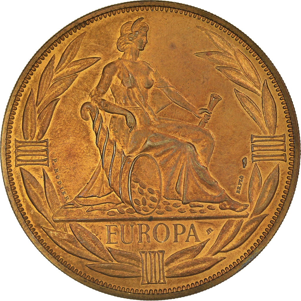 Francia, medalla, Ecu Europa, Europe Assise, Politics, 1983, Rodier, EBC, Cobre