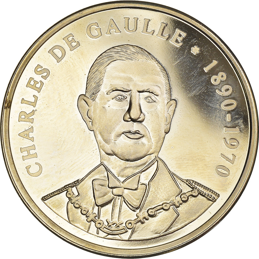 France, Medal, Charles De Gaulle, Politics, MS(63), Copper Plated Silver