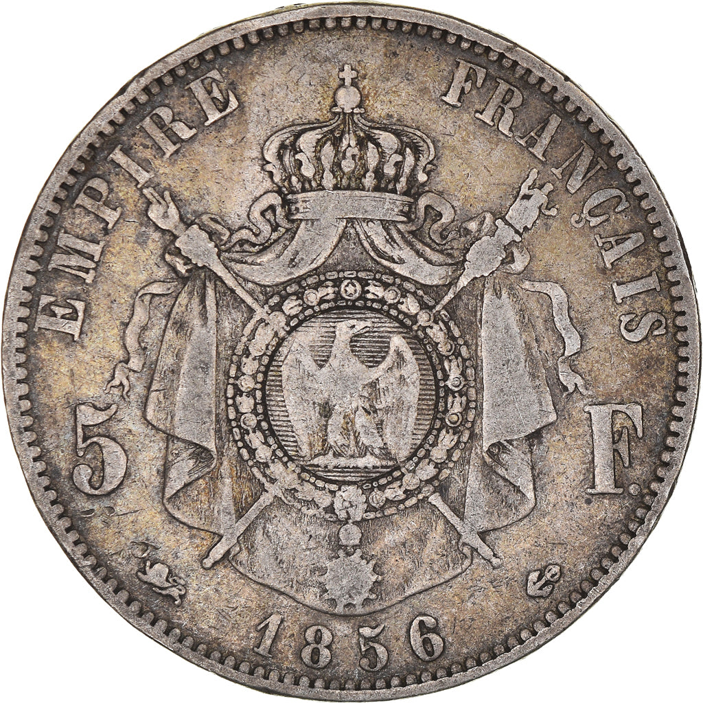 Munten, Frankrijk, Napoleon III, Napoléon III, 5 Francs, 1856, Lyon, FR+