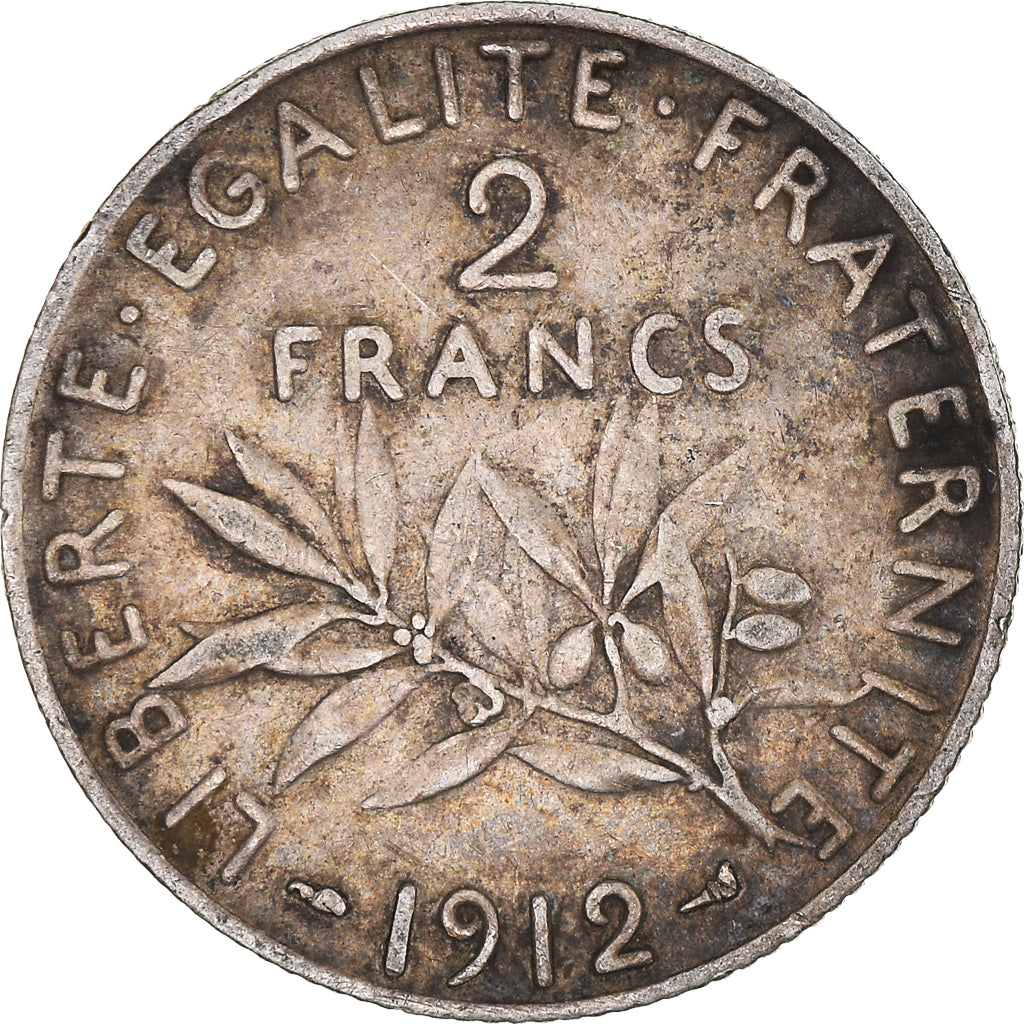 Münze, Frankreich, Semeuse, 2 Francs, 1912, Paris, SS, Silber, KM:845.1