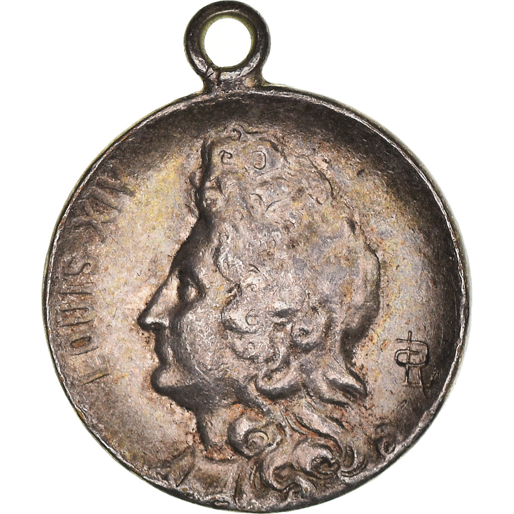 France, Medal, Louis XIV Le Grand, History, EF(40-45), Silvered bronze