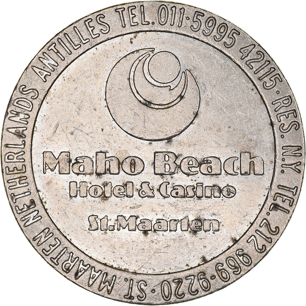 France, Token, St.Maarten, Maho Beach, One Dollar Gaming, Leasure, EF(40-45)