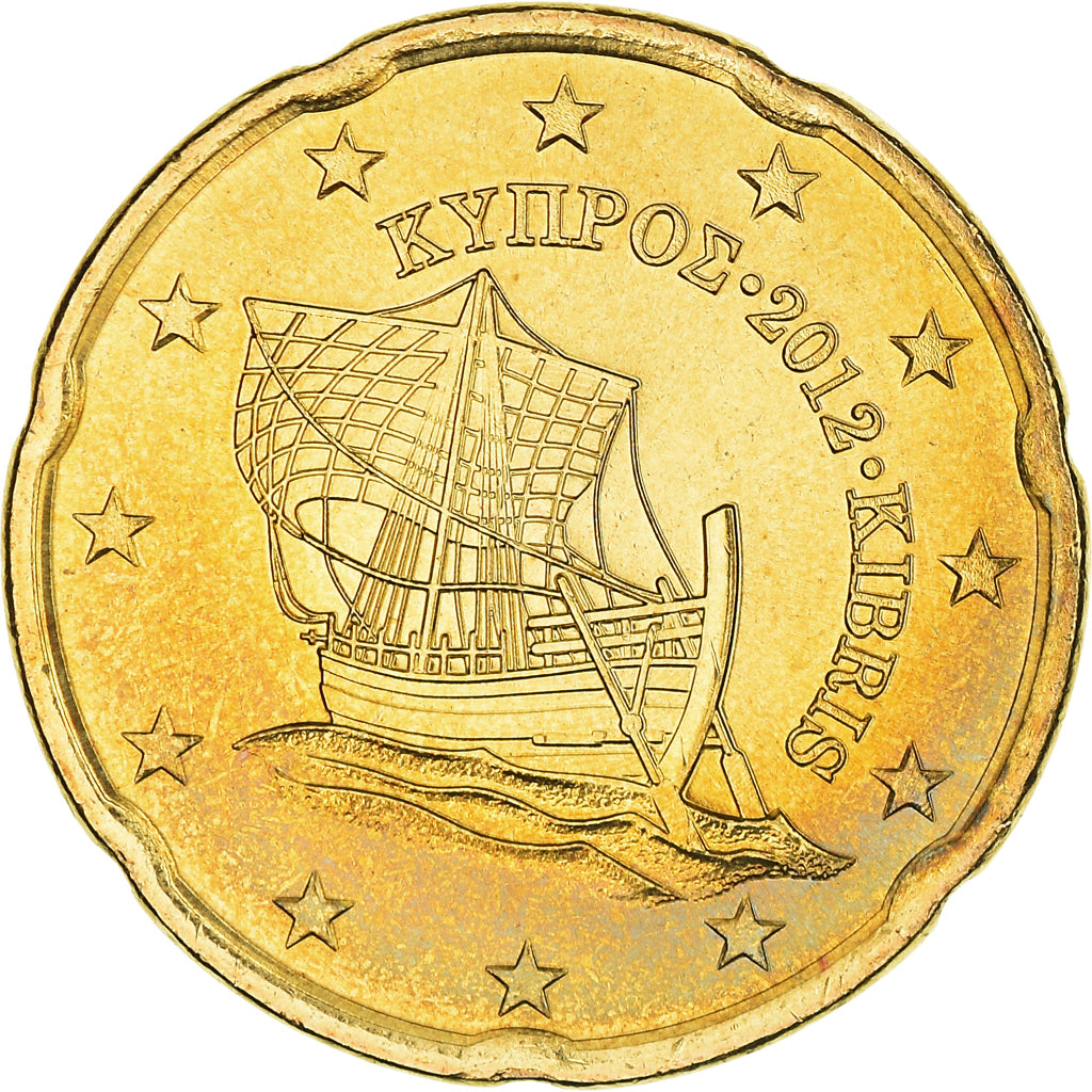 Cyprus, 20 Euro Cent, 2012, UNC, Tin, KM:82