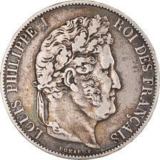 Moneta, Francia, Louis-Philippe, 5 Francs, 1847, Paris, BB, Argento, KM:749.1
