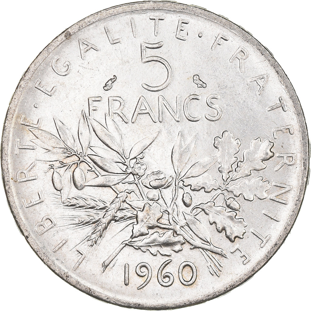 Monnaie, France, Semeuse, 5 Francs, 1960, SPL, Argent, Gadoury:770, KM:926