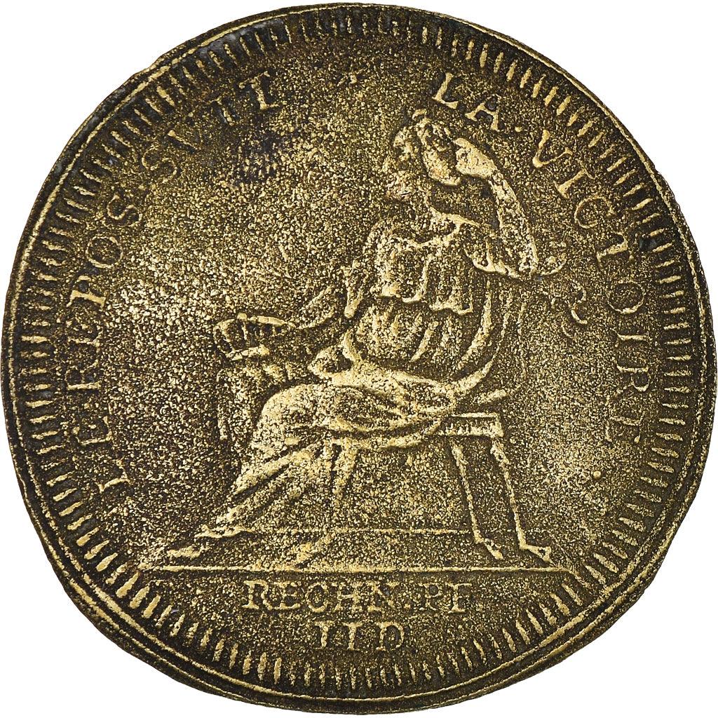 Francia, Token, Louis XIV, Rechenpfennig, le Repos suit la Victoire, History