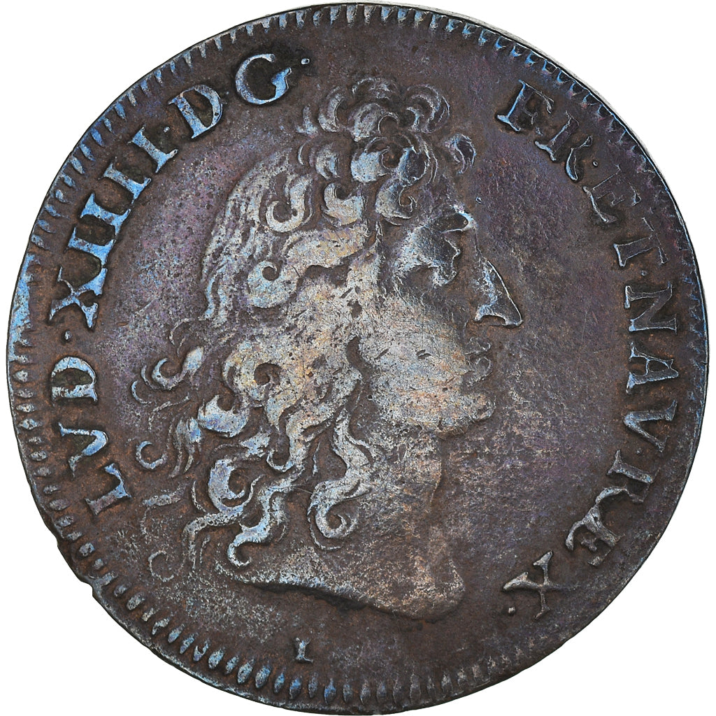 France, Token, Royal, Louis XIV, Trésor Royal, 1678, Porc-Epic, VF(30-35)