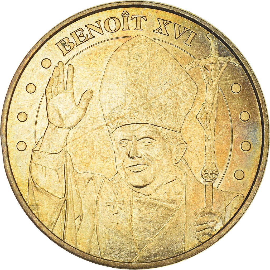 France, Token, Touristic token, Lourdes - Benoit XVI, Arts & Culture, 2008, MDP