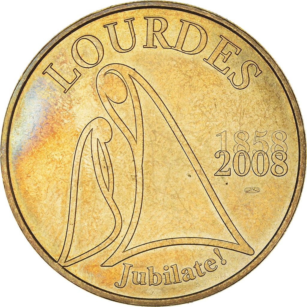 France, Token, Touristic token, Lourdes - Benoit XVI, Arts & Culture, 2008, MDP