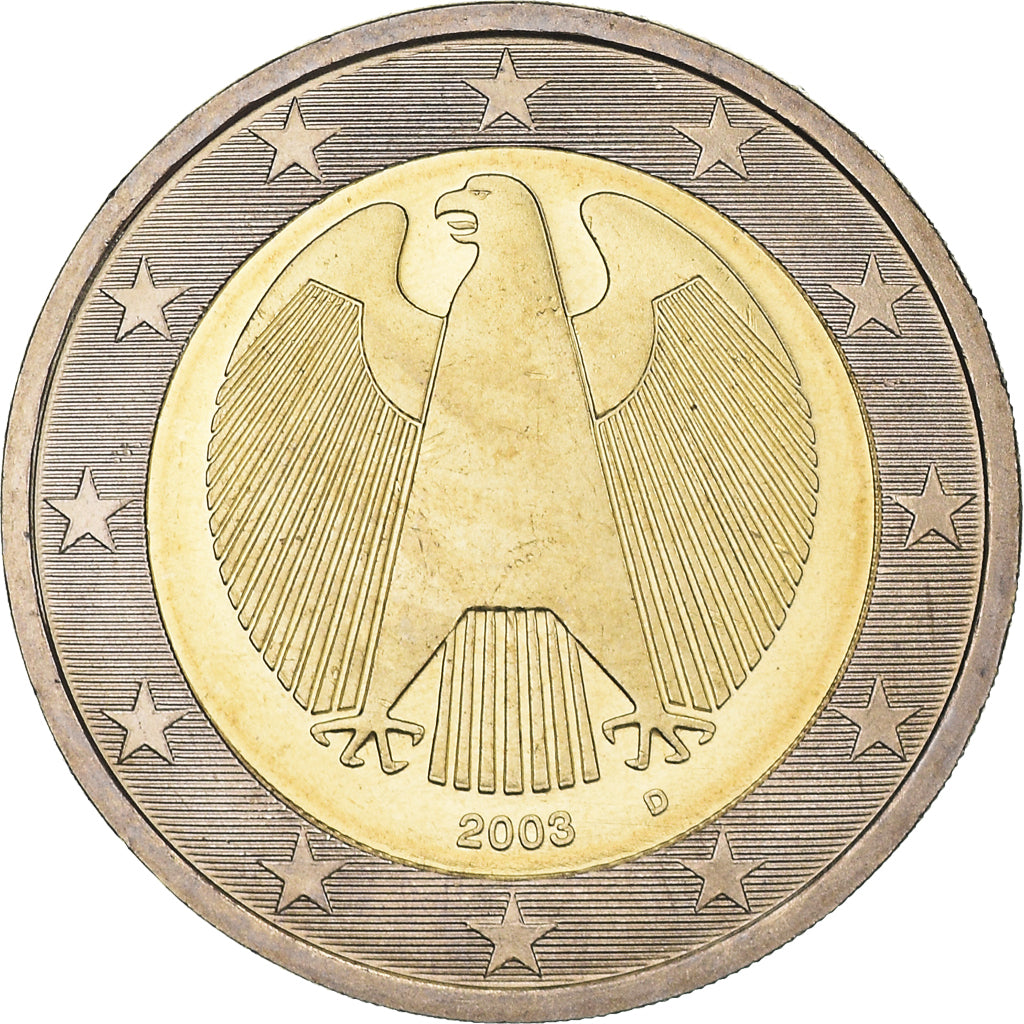 Niemcy - RFN, 2 Euro, 2003, Munich, MS(65-70), Bimetaliczny, KM:214