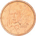 Francia, Euro Cent, 2003, Cobre chapado en acero, FDC, KM:207