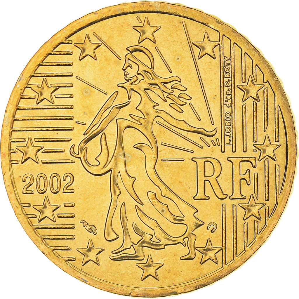Francia, 50 Euro Cent, 2002, Paris, BU, FDC, Latón, Gadoury:6., KM:1287
