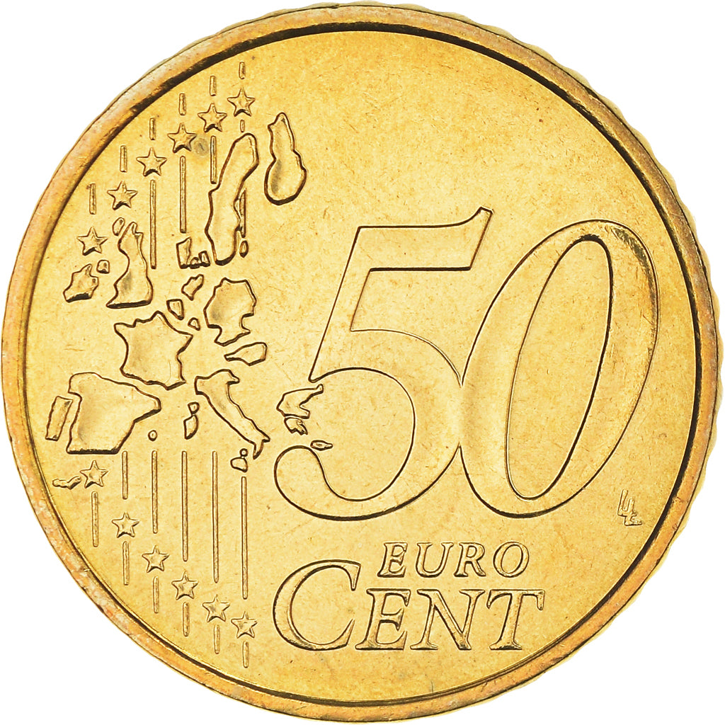 Francia, 50 Euro Cent, 2002, Paris, BU, FDC, Latón, Gadoury:6., KM:1287
