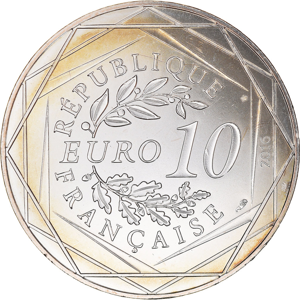 Francja, 10 Euro, Petit Prince fait de la luge, 2016, Paris, MS(65-70), Srebro