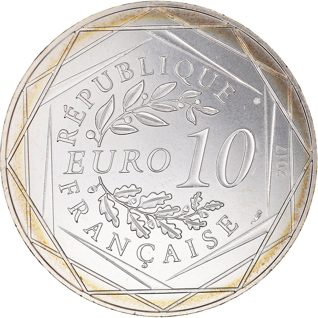 France, 10 Euro, Jean Paul Gaultier, 2017, 10, MS(65-70), Silver