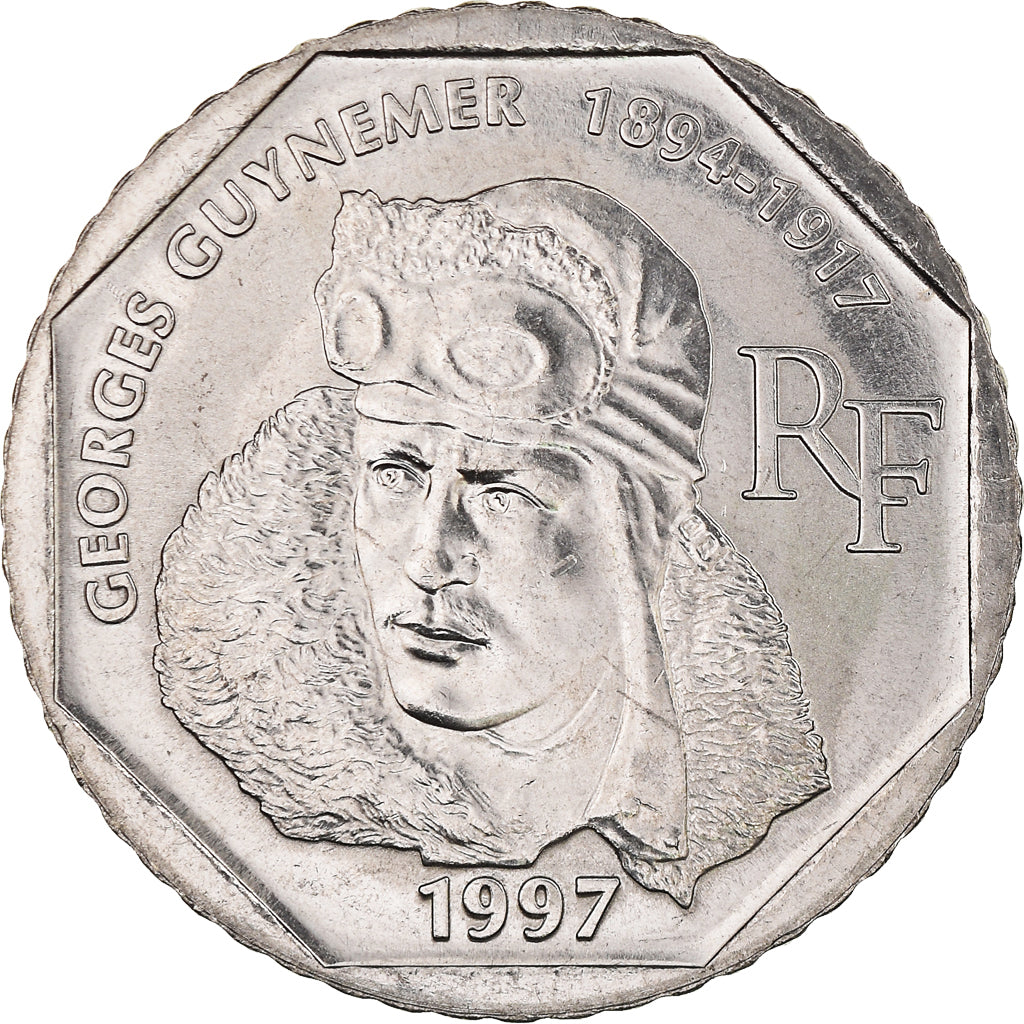 Moneta, Francia, Guynemer, 2 Francs, 1997, Paris, FDC, FDC, Nichel, KM:1187