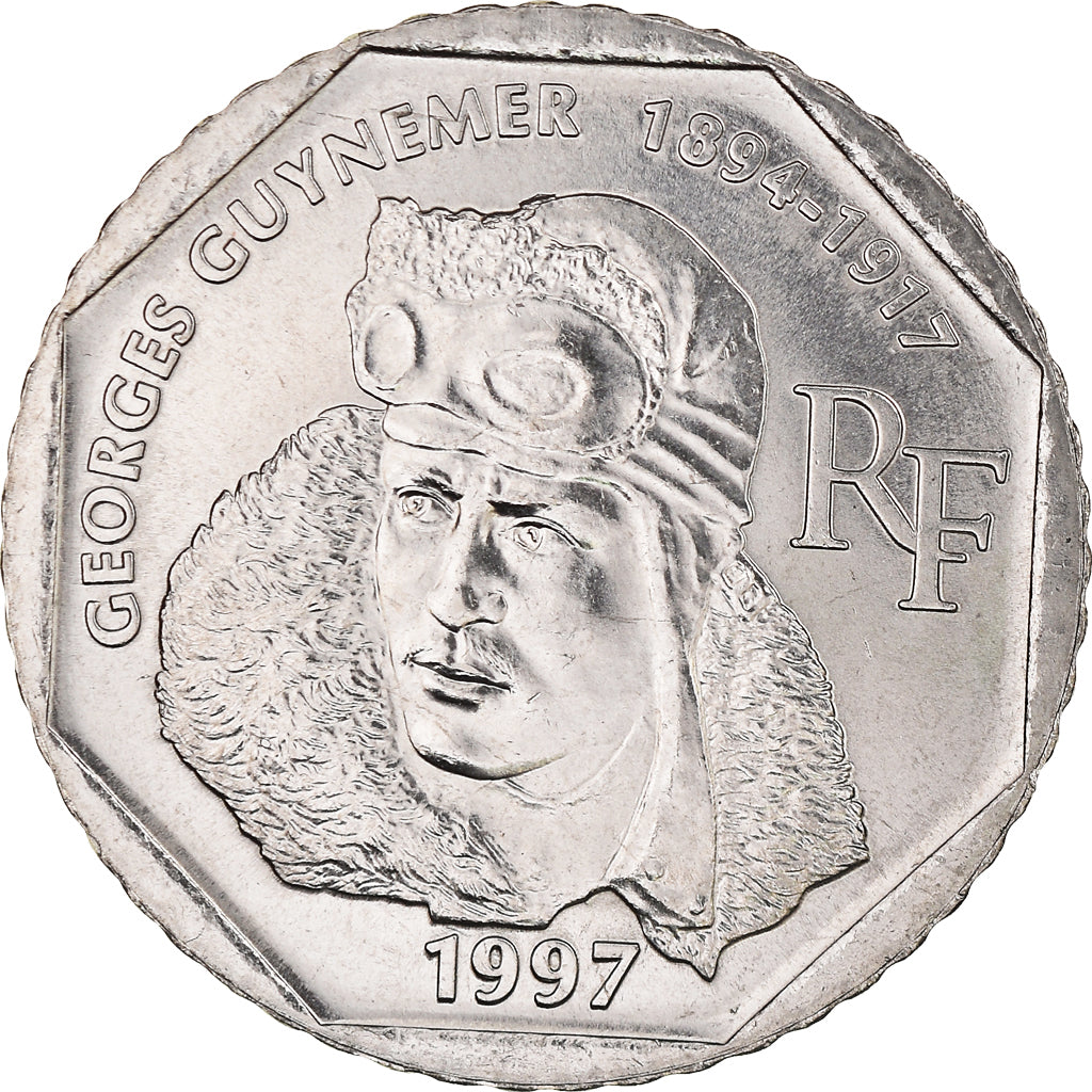 Moneta, Francia, Guynemer, 2 Francs, 1997, Paris, FDC, FDC, Nichel, KM:1187