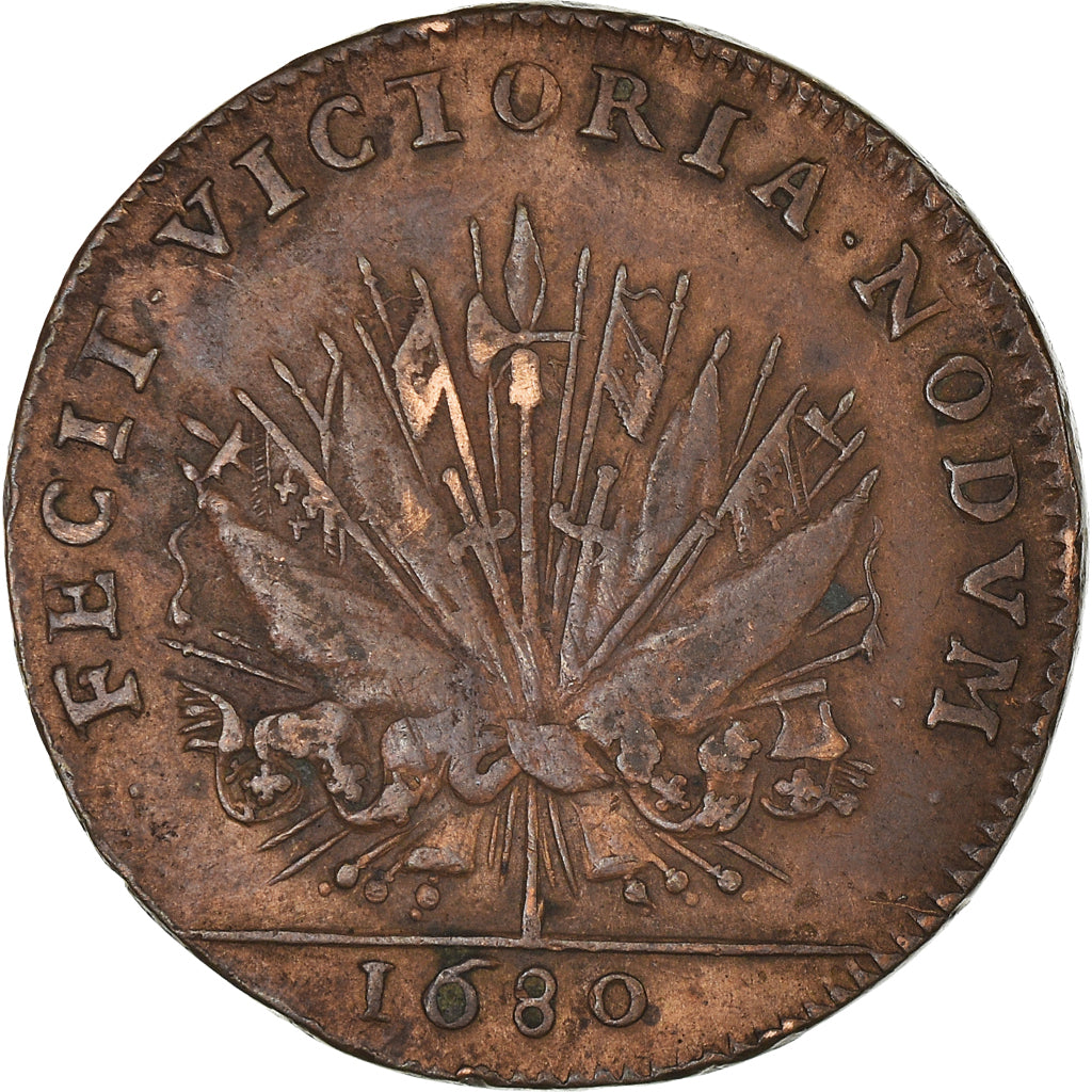 França, Token, Luís XIV, Chambre aux Deniers, História, 1680, AU(50-53)