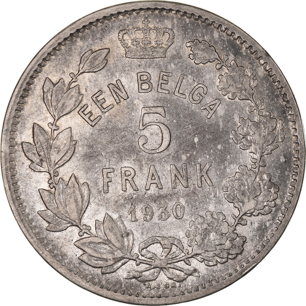 Monnaie, Belgique, Albert I, 5 Francs, 5 Frank, 1930, TTB, Nickel, KM:98