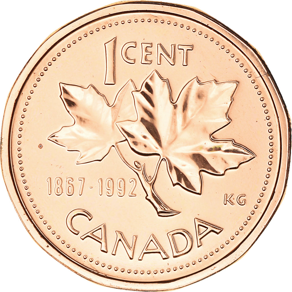 Coin, Canada, Cent, 1992, Ottawa, MS(63), Copper Plated Steel