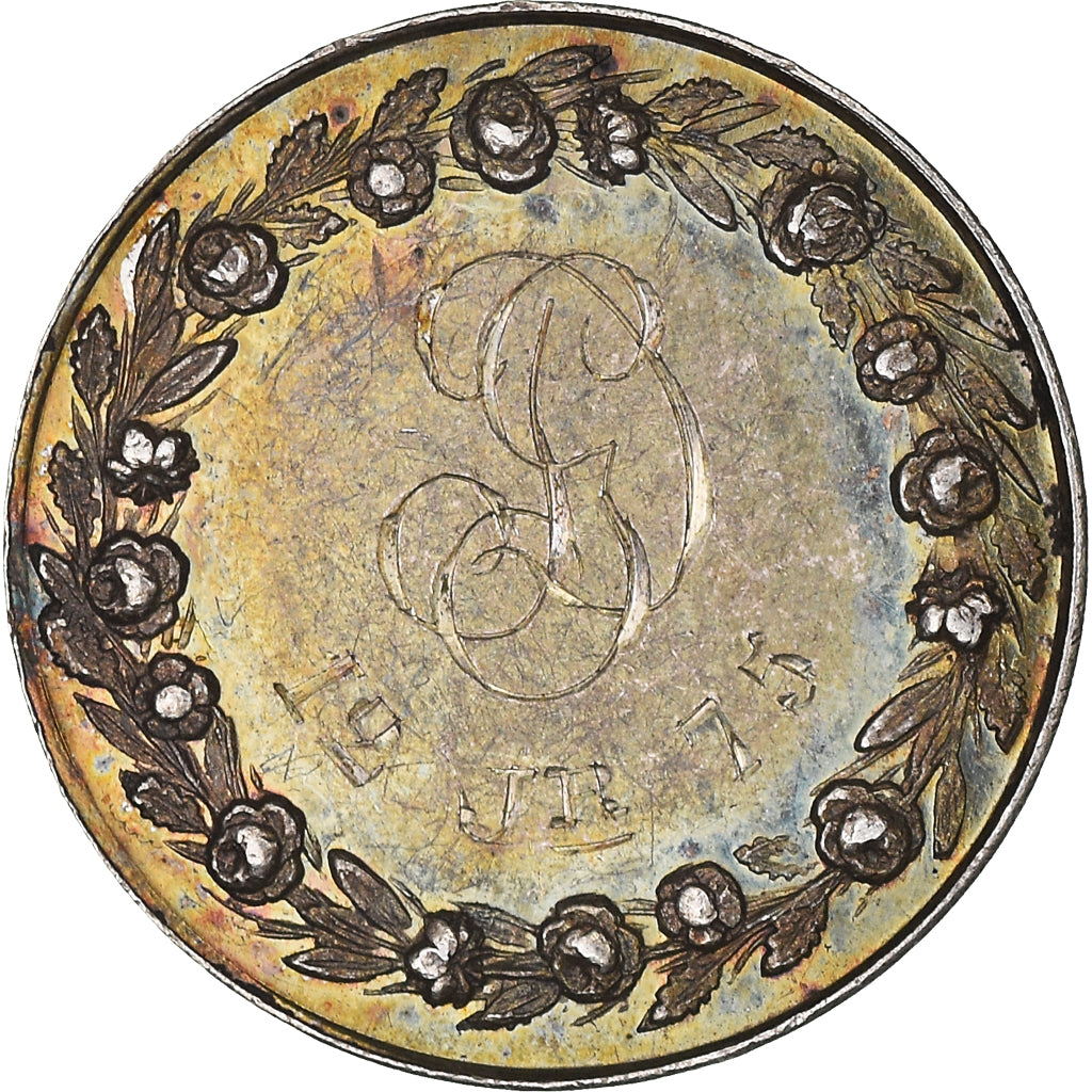 France, Medal, Mariage Chrétien, Religions & beliefs, 1875, MS(63), Silver