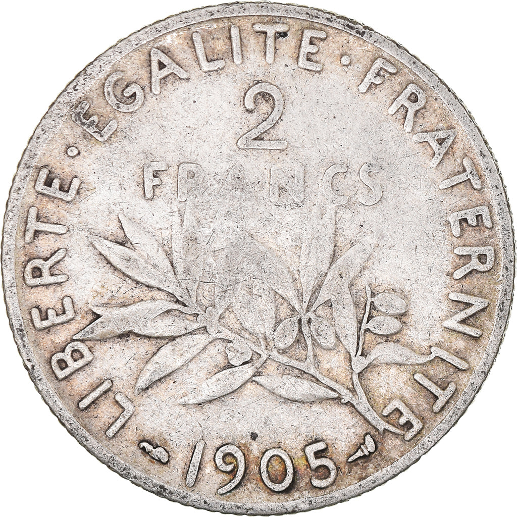 Münze, Frankreich, Semeuse, 2 Francs, 1905, Paris, S, Silber, KM:845.1