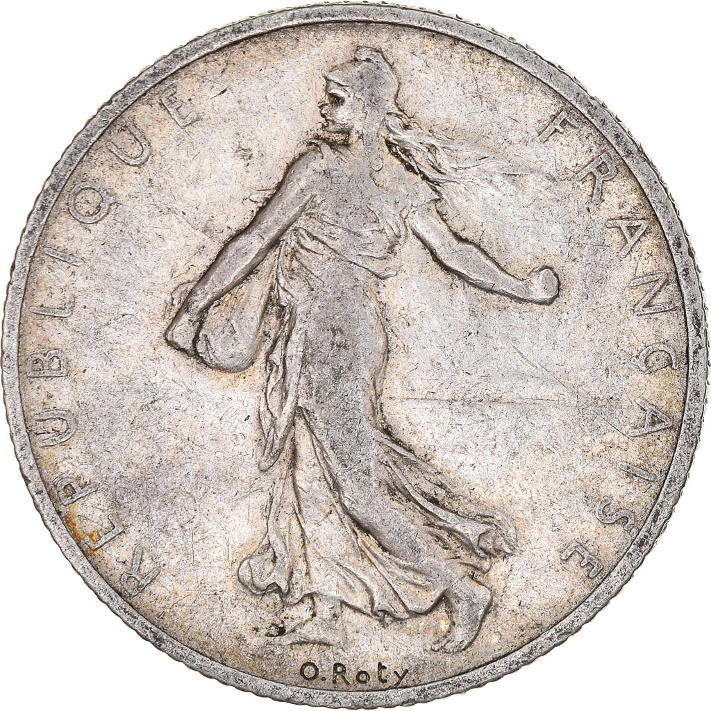 Moneta, Francja, Semeuse, 2 Francs, 1910, Paris, VF(30-35), Srebro, KM:845.1
