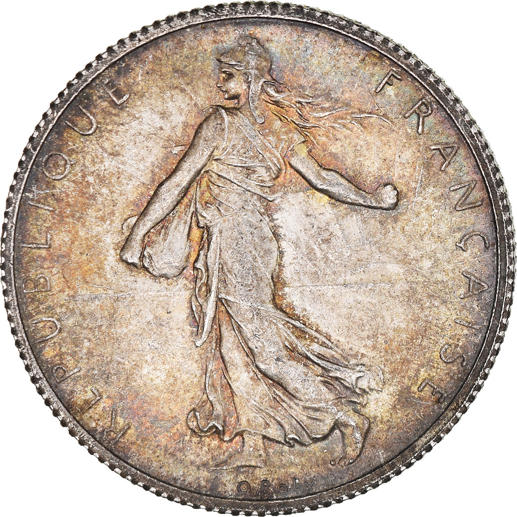 Coin, France, Semeuse, 2 Francs, 1916, Paris, AU(55-58), Silver, KM:845.1