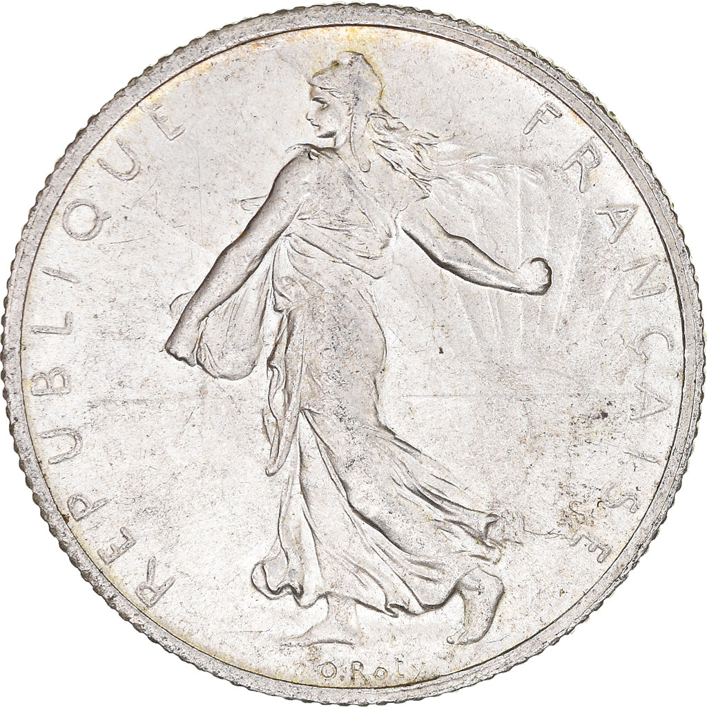 Coin, France, Semeuse, 2 Francs, 1915, Paris, AU(55-58), Silver, KM:845.1