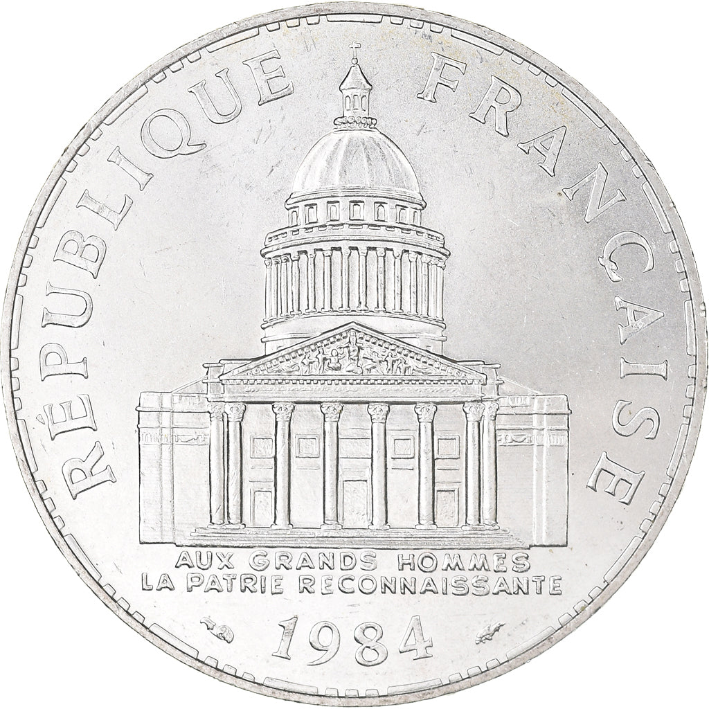 Moneta, Francia, Panthéon, 100 Francs, 1984, Paris, SPL, Argento, KM:951.1