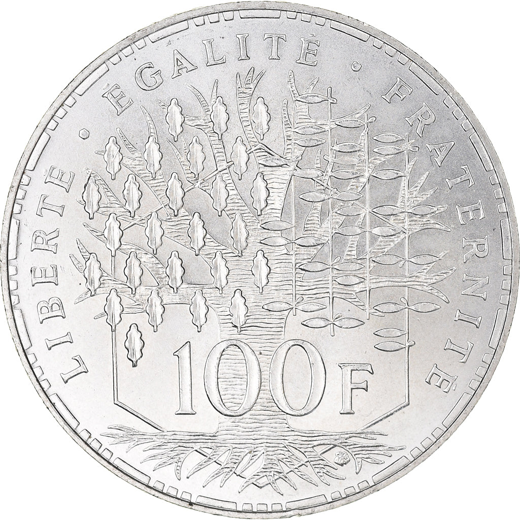 Moneta, Francia, Panthéon, 100 Francs, 1984, Paris, SPL, Argento, KM:951.1