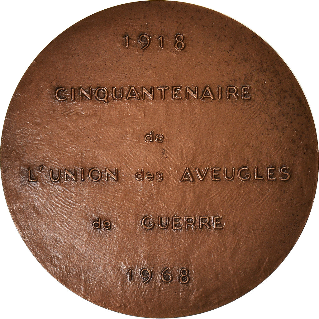 Frankreich, Medaille, Cinquantenaire de l'Union des Aveugles de Guerre, 1968